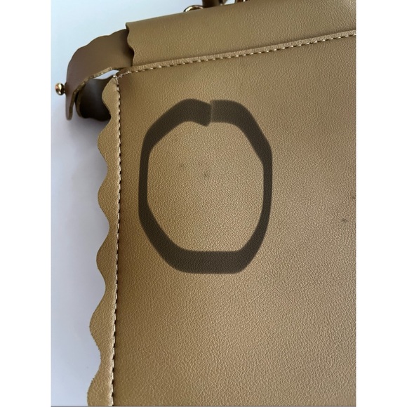 Satchel Tan Purse Floral Print Designs With Detachable Straps - Picture 6 of 9